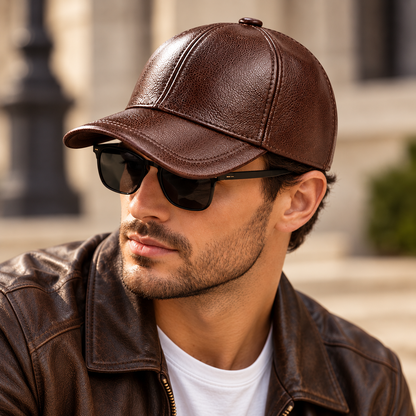 Heritage Leather Baseball Cap